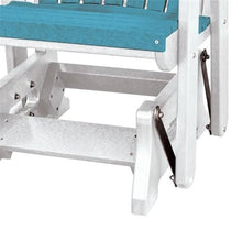 American Furniture Classics OS Home and Office Model 515ARW Fan Back Glider Made in The USA- Aruba Blue on White Base