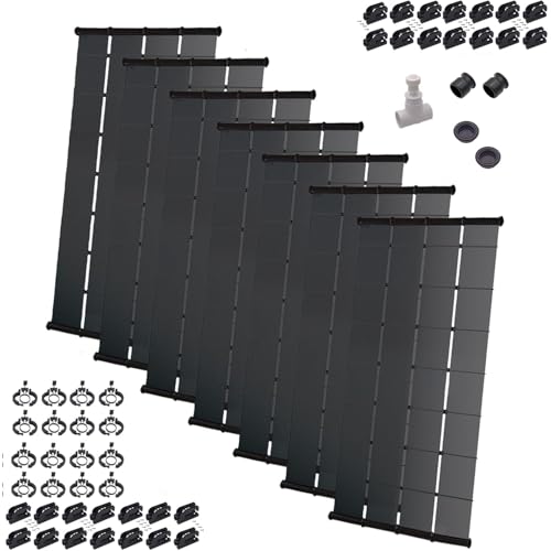 SunValue Ultimate Solar Pool Heater DIY Kit - Get the Most Out of Your Pool - Extend Your Swim Season & Pool Enjoyment (7-4'x10' Panels / 280 Square Feet)