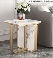NRFJFOP Small Coffee Table Rock Slab Sofa Side Living Room Corner high-end Balcony Bedside Sideboard