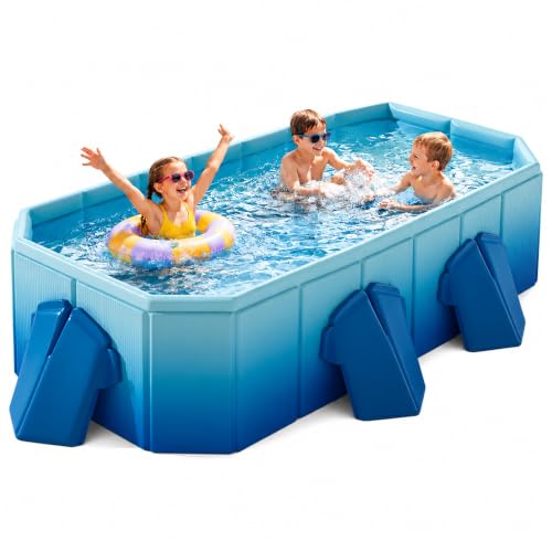 Foldable Above Ground Swimming Pool, Portable Backyard Pool