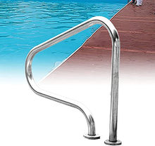 MSHOSAC Swimming Pool Safety Hand Rail Stainless Steel Swimming Pool Handrails, Pool Rail Pool Railing, Swimming Pools Hand Grab Rail with Base - Rust Proof