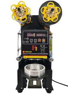 YJWHHYKK 115MM PP Cup Sealing Machine for Soup Cups Black
