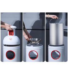 Hhaoran-9863 Ashtray Trash Can Creative Ashtray Cigarette Butt Trash Can Commercial Milk Tea Shop Coffee Shop Snack Shop Gym Round Storage Bucket Standing Ashtray Outdoor for Patio (Color : B)