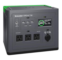 Schneider OffGrid 738Wh Portable Power Station, PPS730 Portable Solar Generator with Wireless Charging Pad, for Camping or Home