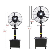 Industrial Oscillating Misting Fan with 42L Water Tank, High-Efficiency Cooling for Greenhouse, Factory, and Workshop Use(750Mm)