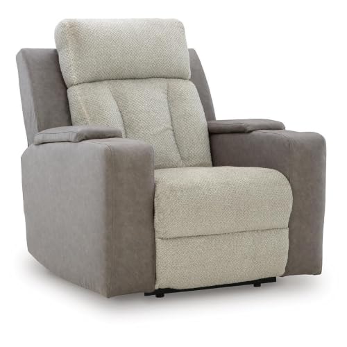 Lesly Power Recliner Chair with 3 Heat Massage Modes, Two-Tone Polyester