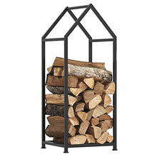 LZPHGB Babyce Firewood Log Rack Indoor Large Small Log Wood Rack for Firewood, Indoor Outdoor Firewood Stand Metal Modern, for Yard Fire Pits Camper Wood Shed Farmhouse,Large-45x35x90cm