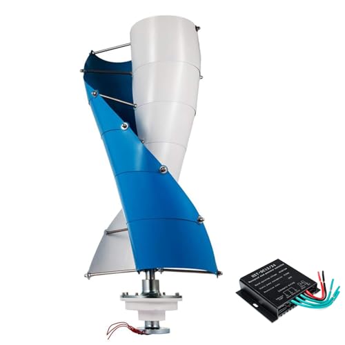 HYZHANHONG 4000W Energy Generator Wind Power Kit, 2 Blade 12V 24V 48Vvertical Axis Wind Turbine Kit No Noise with Controller/For Home, Streetlights, And Off-Grid Power,12v