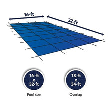18-Year Mesh 16-ft x 32-ft In-Ground Pool Safety Cover - Blue