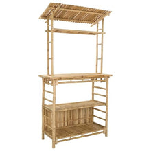 PUGYNBK Outdoor Bamboo Bar Table 43.3 x 19.7 x 82.7 in