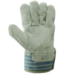 MAGID TB655EJJKV TB655EJJ DuraMaster Gunn Cut Split Leather Palm Gloves, Split, Size 12, Blue/Grey (Pack of 12)