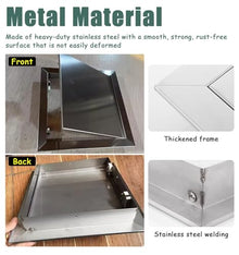 Oracra Crawl Space Floor Access Door, Metal Easy Access Panel Wall Hole Cover, Push Click Magnetic Loft Access Hatch for Plumbing Electrical Wiring(400x700mm/16x28in)
