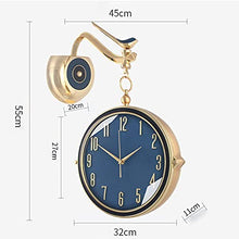 J3DFGFLR Outdoor Garden Wall Clock Double Sided Living Room Porch Clock European Style Watch Mute Movement Clock Wall Decoration Wall Hanging - Decorative Wall Clocks