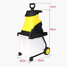 YXCUSAM Garden Shredder, 2500W Electric Branch Chopper with 50L Collection Box, Suitable for Backyard, Farm