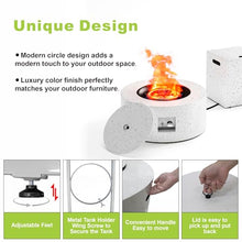 Dineli 30" Round Propane Fire Pit Table Firepit Table for Outside Patio