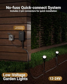 Sunco 40 Pack LED Low Voltage Landscape Lighting Spotlight Spheres