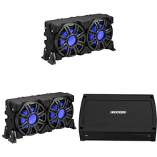 KICKER 10-Inch Loaded Premium Marine Sub Enclosure with Passive Radiator & 48KXMA5004 Marine Amp Bundle