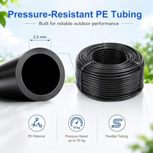 Plant Watering Devices 360° Bendable Nozzles, 4 Spray Modes, Mist Cooling Kit for Road Canopy Deck Umbrella(H 8 in(20cm) Nozzle,L 196ft(60m))