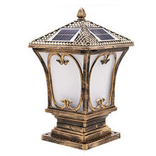VELLOW Solar Post Lantern Light,Home Decorations Outdoor Column Lamp,LED Waterproof Warm White Exterior Post Lantern,Fence Lawn Solar Stigma Lamps Fixtures,for Garden Deck Patio