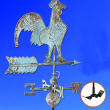 LFFH Rooster Weathervane, Pure Copper Spinner Wind Direction Measuring Instrument Yard Signs for Outdoor Garden Decoration