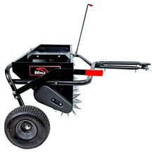 Brinly Tow Behind Combination Aerator Spreader with Weight Tray, 40-Inch, Flat Black
