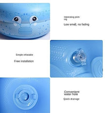 DSWMY Paddling Pool, Inflatable Swimming Pool Multicolor Multiple Sizes(Yellow,110 * 90 * 35cm)