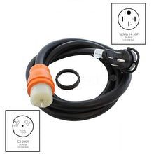 AC WORKS 50Amp Generator 14-50P to Transfer Switch 50Amp Inlet Box Adapter (25)