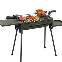 Grill for Outdoor Portable Foldable Charcoal Grill Outdoor BBQ Grill Large Cooking Surface with Baking Fork and Non-stick Bottom Pan for Outdoor Picnic Patio Cooking Backyard Party，dark Green Barbecue