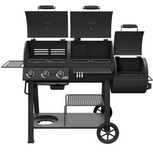 Oklahoma Joe's Canyon Charcoal and Propane Gas Combination Smoker and Grill Black
