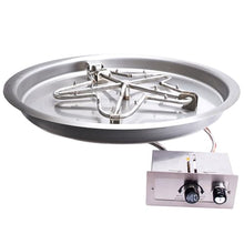 HPC Fire Push Button Flame Sensing Gas Fire Pit Kit (TOR-PENTA31FPPK-FLEX-LP), 31" Pan, 24" Penta Torpedo Burner, Propane for Bulk Tank