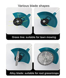 Electric Lawn Mower, 2500W 8 Inch Brushless Electric Lawn Mower Lawn Mower Grass Line Adjustable Hedge Trimmer Portable Garden Pruning (Color : 2 Battery Set, Size : A) (1 Battery Set A)