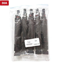 1/5/10/20PCS/Lot 10/15/20/30A Solar DC Fuse Connector Male to Female PV Fuse Holder Protection for Solar Power Generation System(30A,5PCS)