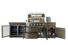 Luxuria Spas Flame Pro Series 6-Burner Modular Kitchen Silver