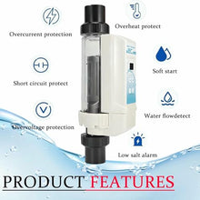 Electronic Salt Chlorine Generator - Produces 8-20g Chlorine/Hour, Water Level & Temperature Protection, Easy 15-Minute Installation