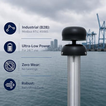Calypso Instruments Ultrasonic Anemometer RS485 — Solar-Powered Wind Speed & Direction Sensor | Modbus RTU | Weather Station Integration | Zero Maintenance