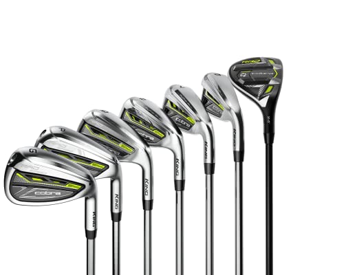 COBRA Golf 2021 Radspeed Combo Iron Set Satin Chrome-Black-Turbo Yellow