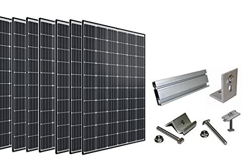 3KW Solar Panels with Roof Mounting Hardware (Add Your own Solar Inverter)