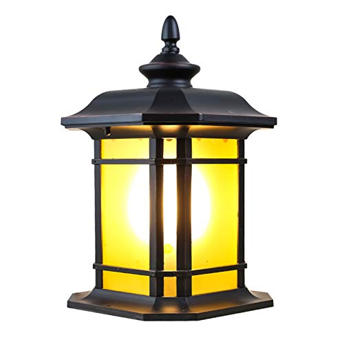 KYTGFH Wall Lamp European Style Outdoor Lamp Garden Courtyard Column Head Villa Lamp Outdoor Waterproof Door Post Lamp Led Wall Post Lamp