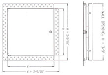 DW-5040 Acudor 30 x 30 Flush Access Door with Drywall Bead Flange