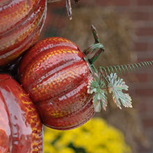 Zaer Ltd. Large Metal Halloween Archway Arbor (Happy Harvest Stacked Pumpkins Metal Arbor)