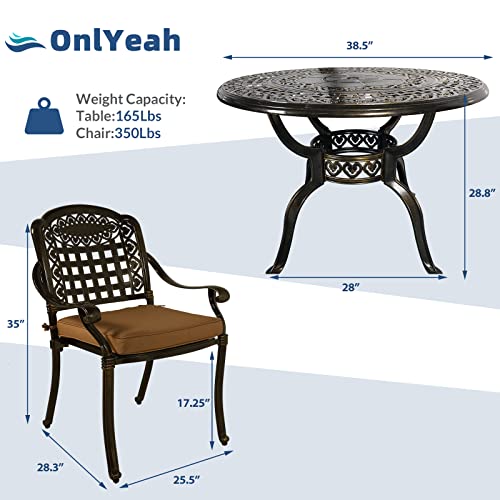 Onlyeah 5-Piece Outdoor Furniture Dining Set with Cushions