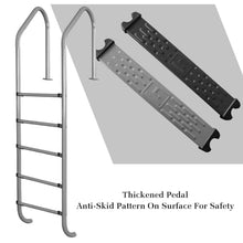 MSHOSAC Pool Handrail,Stainless Steel Pool Handrail, 304 Durable Pool Railing for Indoor/Outdoor, 250kg Load Capacity, 4-Step Design for Water Parks, Safe Swimming Pool Access