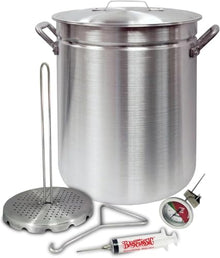 Oversized Turkey Deep Fryer Kit 42 Quart Aluminum "GRAND GOBBLER" for 25+ LBS Turkeys by Bayou Classic