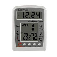 HUSHHAAMPP Wall Clock, Thermometer KT201 Digital LCD Thermometer Hygrometer Electronic Temperature Humidity Meter Weather Station Indoor Outdoor Tester Alarm Clock Indoor