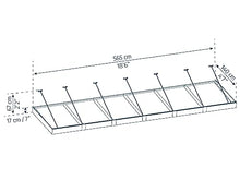Palram - Canopia Sophia XL 6000 19' x 5' Door/Window Awning, Gray/Mist