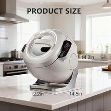 Jiayiyoux Automatic Stir Fry Machine 6L Countertop Cooker with Drum Design Powered Smart 360° Cooking Machine for Home Outdoor Camping Travel Cooking,110 1000W