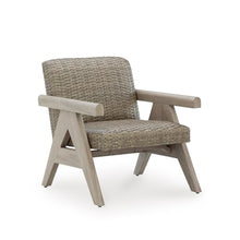Signature Design by Ashley Haven Retreat Outdoor Rocking Lounge Chair, Rust-Free Aluminum Frame, All-Weather Handwoven Resin Wicker, Patio Rocker with Quick-Dry Cushion, Beige