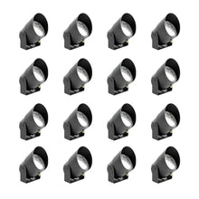 Haven Lighting Adjustable White Up LED Lights, Landscape Lighting Kit - Exterior House Lighting, Aluminum 16-Pack