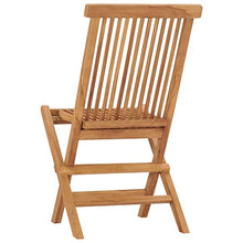 LMTYOENFG 8-Piece Teak Garden Chair Set, Solid Wood Folding Outdoor Dining Chairs for Patio, Balcony and Backyard, Brown Foldable Lawn Seating, No Assembly Required