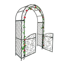 OREKPOT Metal Garden Arbor, Outdoor Pergola Arbor, Assemblable Arch Trellis for Various Climbing Plant Roses Vines Wedding Party Decoration，180cm/70.9in